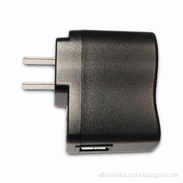 USB Mobile Phone Travel Charger with 110 to 220V Input Voltage and 400mAh Output Currency